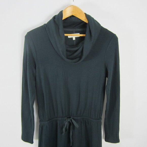 New Lou & Grey LOFT Womens S Dark Green Cowl Neck Soft Jersey Knit Drawstring - Picture 7 of 13